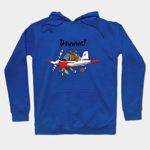 Bulldog Aircraft Design Hoodie by Funky Aviation